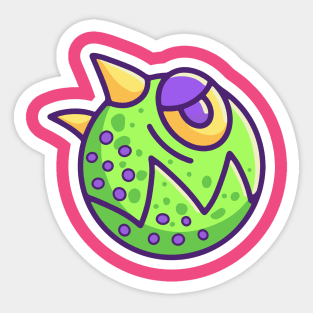 Cute Monster Head 5 Sticker